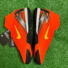Nike Mercurial Superfly 10 Academy Orange and Yellow Indoor IC Football Boot Size 40 Eur