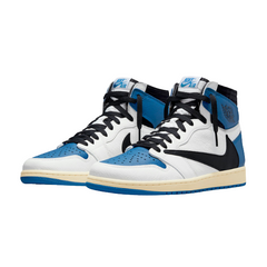 Nike Air Jordan 1 High Travis Scott Blue Military Casual Shoes