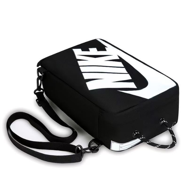 Nike Football Boot Bag Black and White with Shoulder Strap