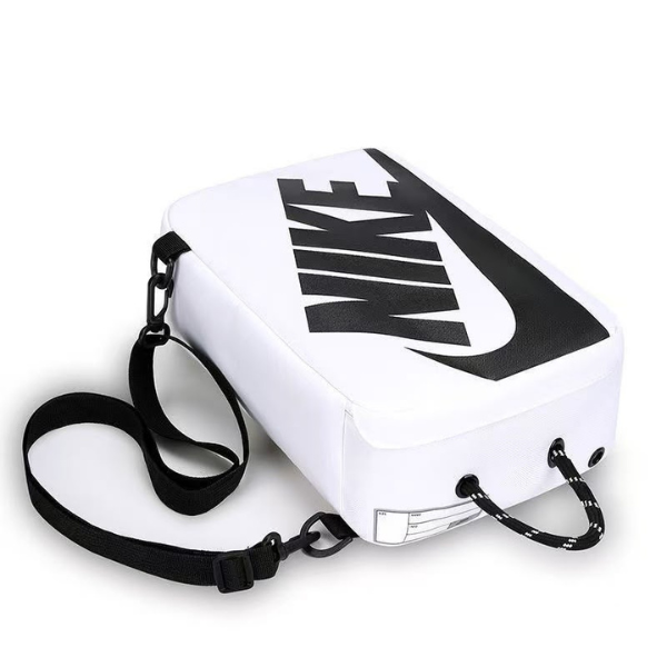 Nike Football Boot Bag White and Black with Shoulder Strap