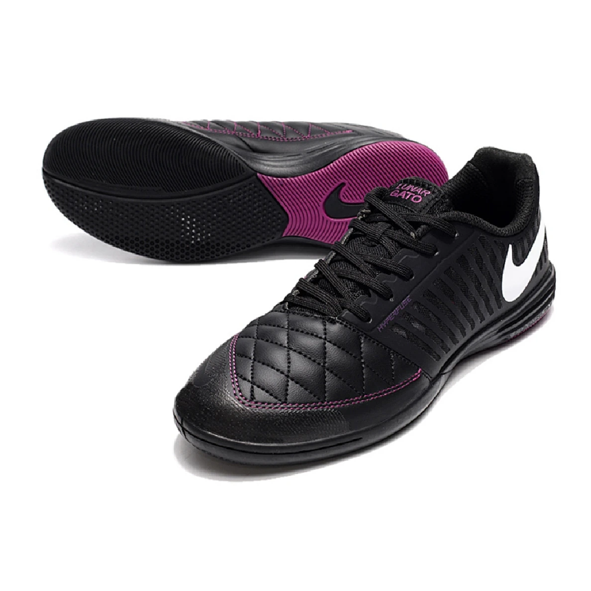 Nike Lunar Gato II Black and Pink Indoor IC Football Boot – VENI