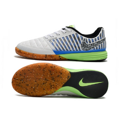 Nike Lunar Gato II IC White Blue and Green Futsal IC Football Boot