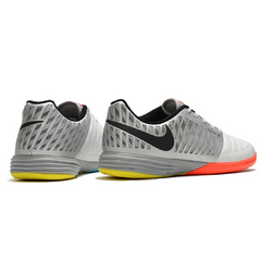 Nike Lunar Gato II White and Gray Indoor IC Football Boot