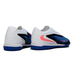 Nike Phantom 6 Elite White and Blue Turf TF Kids Football Boot