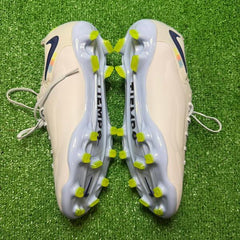Nike Tiempo Legend 9 Elite White and Blue Firm Ground FG Football Boot Size 44 Eur