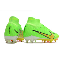Nike Zoom Mercurial Superfly 9 Elite Green and Yellow Aluminium Studs SG Football Boot