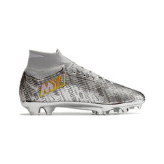 Nike Zoom Mercurial Superfly 9 Elite Silver Firm Ground FG Kids Football Boot
