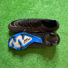Nike Zoom Mercurial Vapor 15 Elite Black and Blue Firm Ground FG Football Boot Size 46 Eur