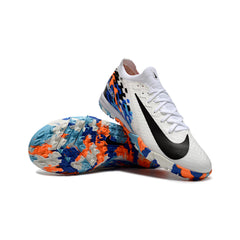 Nike Zoom Mercurial Vapor 16 Elite Kids White and Blue Turf TF Football Boot