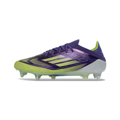 Adidas F50 Primeknit Elite Green, Purple and White Mixed Studs SG Football Boot