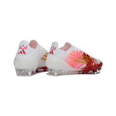 Adidas F50 Primeknit Elite White, Golden and Red Mixed Studs SG Football Boot