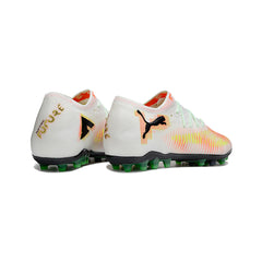 Puma Future 8 Low Cut White Orange and Yellow Artificial Ground AG Football Boot