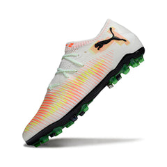 Puma Future 8 Low Cut White Orange and Yellow Artificial Ground AG Football Boot