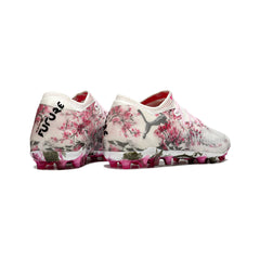 Puma Future 8 Low Cut White and Pink Artificial Ground AG Football Boot