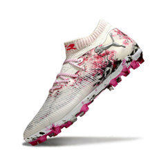 Puma Future 8 White and Pink Artificial Ground AG Football Boot