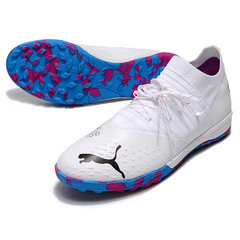 Puma Future Z 1.3 Turf TF White Pink and Blue Football Boot