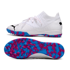 Puma Future Z 1.3 Turf TF White Pink and Blue Football Boot