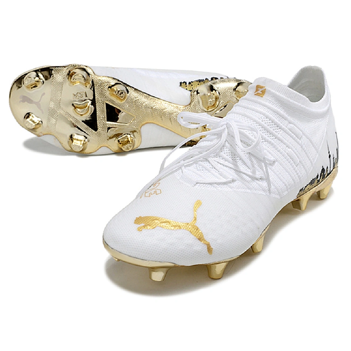 フューチャーZ1.3GLOWFG Puma Future Z1.3 White and Gold Firm Ground FG Football Boot