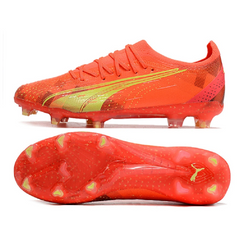 Puma Ultra Ultimate Fearless Pack Black and Yellow Firm Ground FG Football Boot
