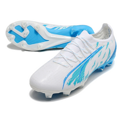 Puma Ultra Ultimate White and Blue Firm Ground FG Football Boot
