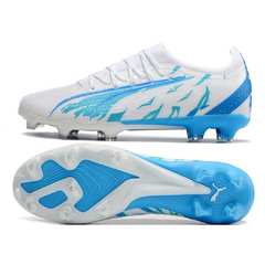 Puma Ultra Ultimate White and Blue Firm Ground FG Football Boot