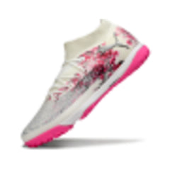 Puma Future 8 White and Pink Turf TF Football Boot
