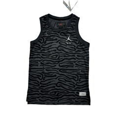 Jordan Black and Gray Patterned Tank Top