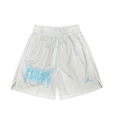 Short Jordan Flight White and Light Blue
