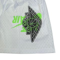 Nike Air Jordan White, Black, Green, and Red