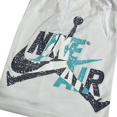 Nike Air Jordan White, Grey, and Blue Shorts