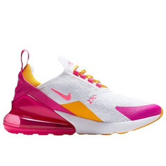 Nike Air Max 270 React Laser Fuschia University Gold Sneakers