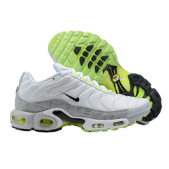 Nike Air Max Plus TN White, Gray and Green Sneakers
