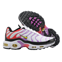 Nike Air Max Plus TN White, Red and Purple Sneakers