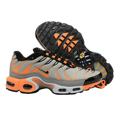 Nike Air Max Plus TN Gray and Orange Sneakers