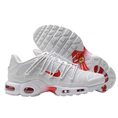 Nike Air Max Plus Utility White & University Red Sneakers