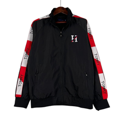 Tommy Hilfiger Black White and Red Windbreaker Jacket