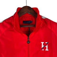 Tommy Hilfiger Red and White Windbreaker Jacket