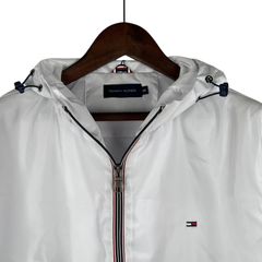 Tommy Hilfiger White and Black Windbreaker Jacket