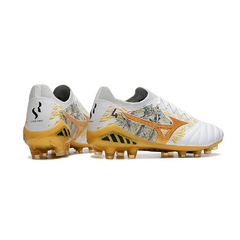 Mizuno Morelia Neo III Elite Sergio Ramos White Gold and Black Firm Ground FG Football Boot