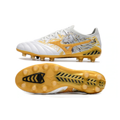 Mizuno Morelia Neo III Elite Sergio Ramos White Gold and Black Firm Ground FG Football Boot