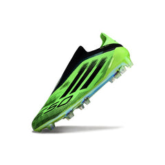 Adidas F50 Elite Laceless Green and Black Firm Ground FG Football Boot