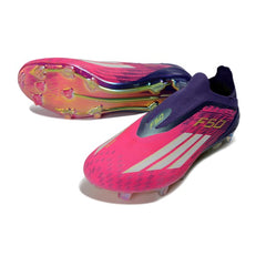 Adidas F50 Elite Laceless Pink, Purple and White Firm Ground FG Football Boot