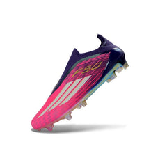 Adidas F50 Elite Laceless Pink, Purple and White Firm Ground FG Football Boot