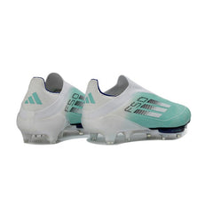 Adidas F50+ Elite Laceless Silver and White Firm Ground FG Football Boot
