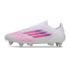 Adidas F50 Elite Laceless White and Pink Mixed Studs SG Football Boot