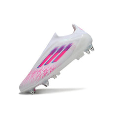 Adidas F50 Elite Laceless White and Pink Mixed Studs SG Football Boot