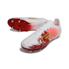Adidas F50 Elite Laceless White, Golden and Red Mixed Studs SG Football Boot