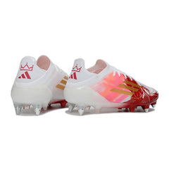 Adidas F50 Elite Laceless White, Golden and Red Mixed Studs SG Football Boot