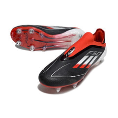 Adidas F50 Elite Laceless Black Red and White Mixed Studs SG Football Boot