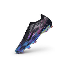 Adidas F50 Hyperfast Elite Black, Light Blue and Pink Firm Ground FG Football Boot